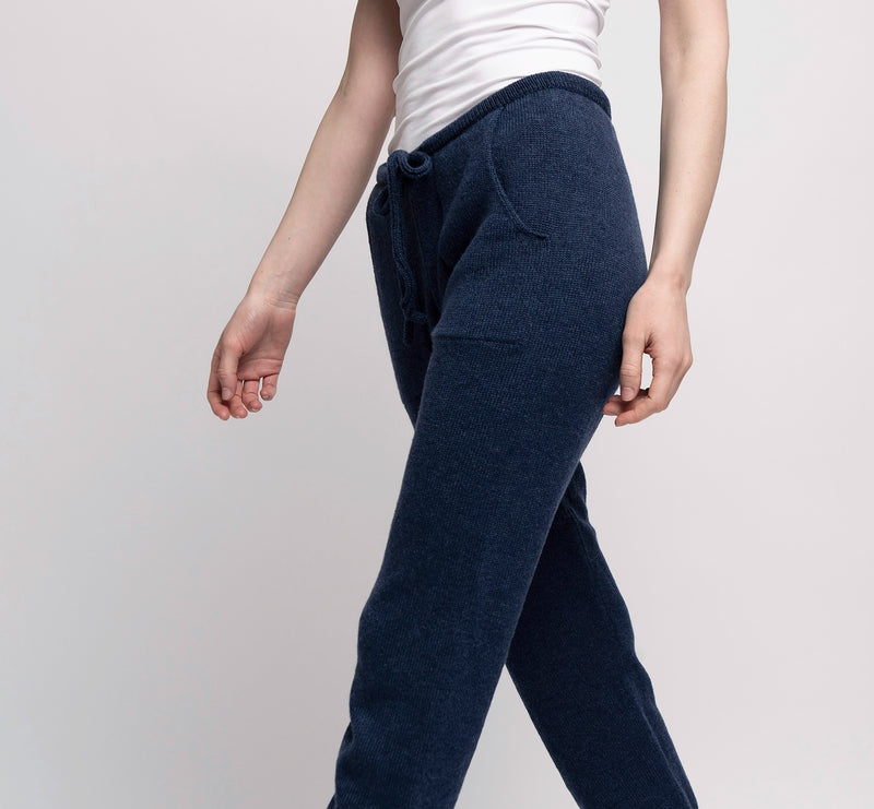 Wool cashmere pants with Web