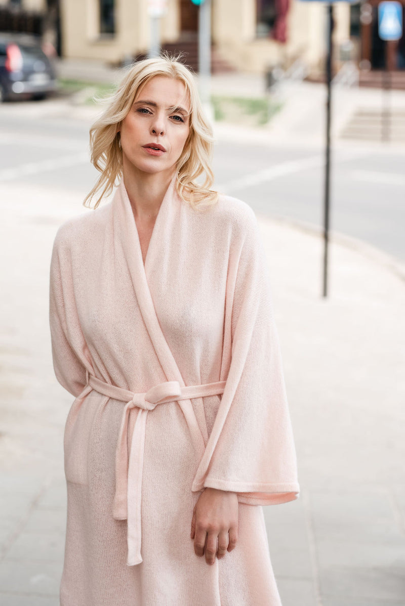 100% Cashmere Bathrobe/kimono with pockets