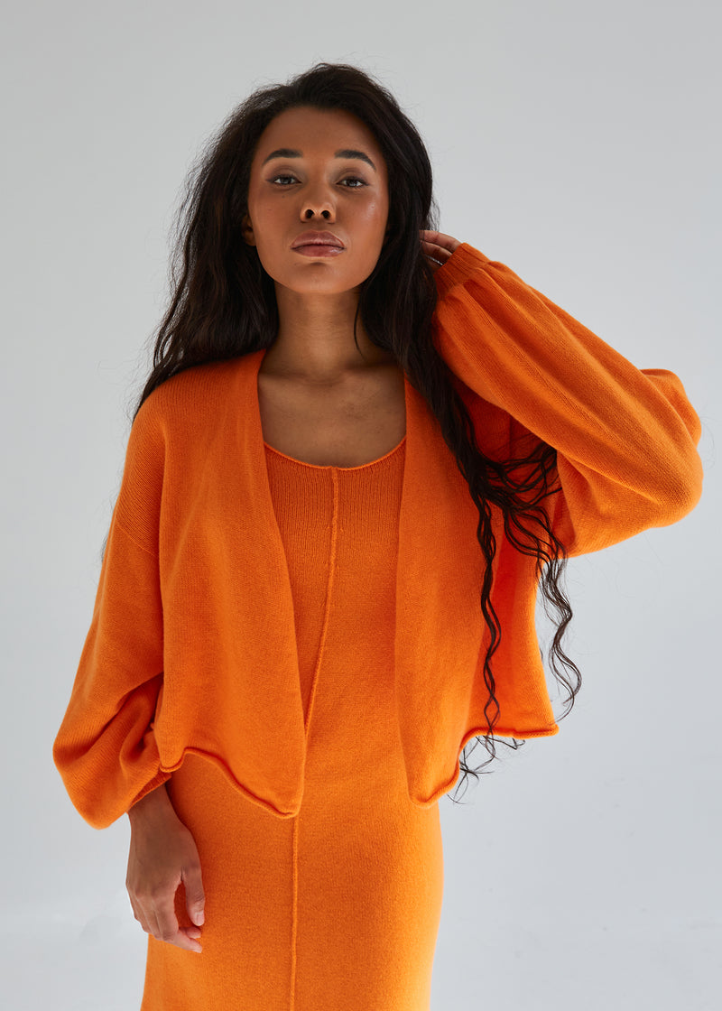 100% Cashmere Slip Dress and short Cardigan set