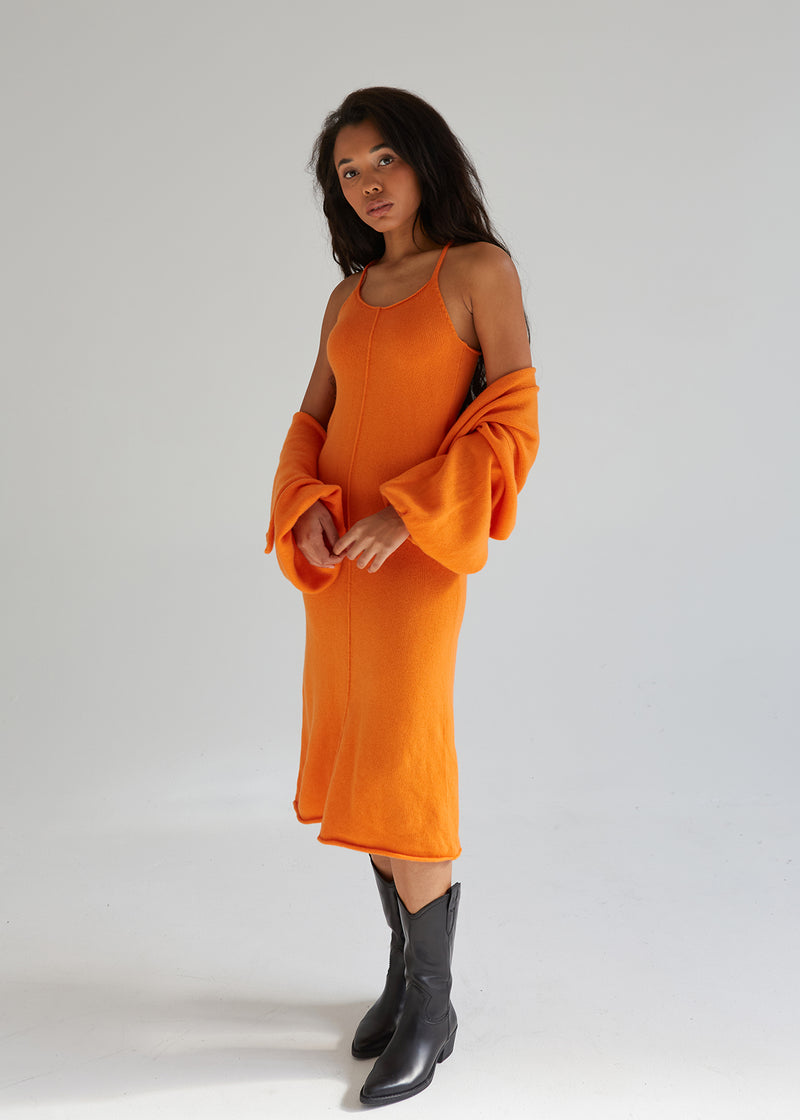 100% Cashmere Slip Dress and short Cardigan set