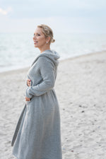 Cashmere and Wool Hooded Robe/Cardigan