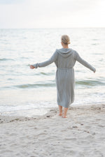 Cashmere and Wool Hooded Robe/Cardigan