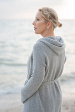 Cashmere and Wool Hooded Robe/Cardigan