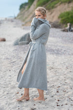 Cashmere and Wool Hooded Robe/Cardigan