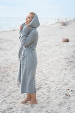 Cashmere and Wool Hooded Robe/Cardigan