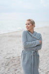 Cashmere and Wool Hooded Robe/Cardigan