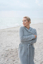 Cashmere and Wool Hooded Robe/Cardigan
