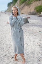 Cashmere and Wool Hooded Robe/Cardigan