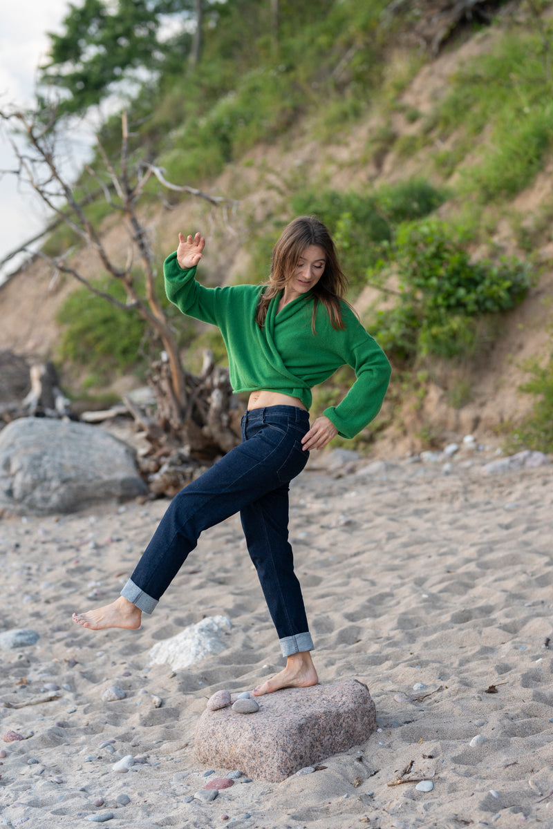 100% Cashmere and Silk Wrap Cardigan