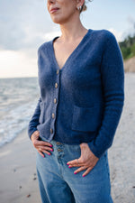 100% Cashmere Oversized knitted Sweater Cardigan