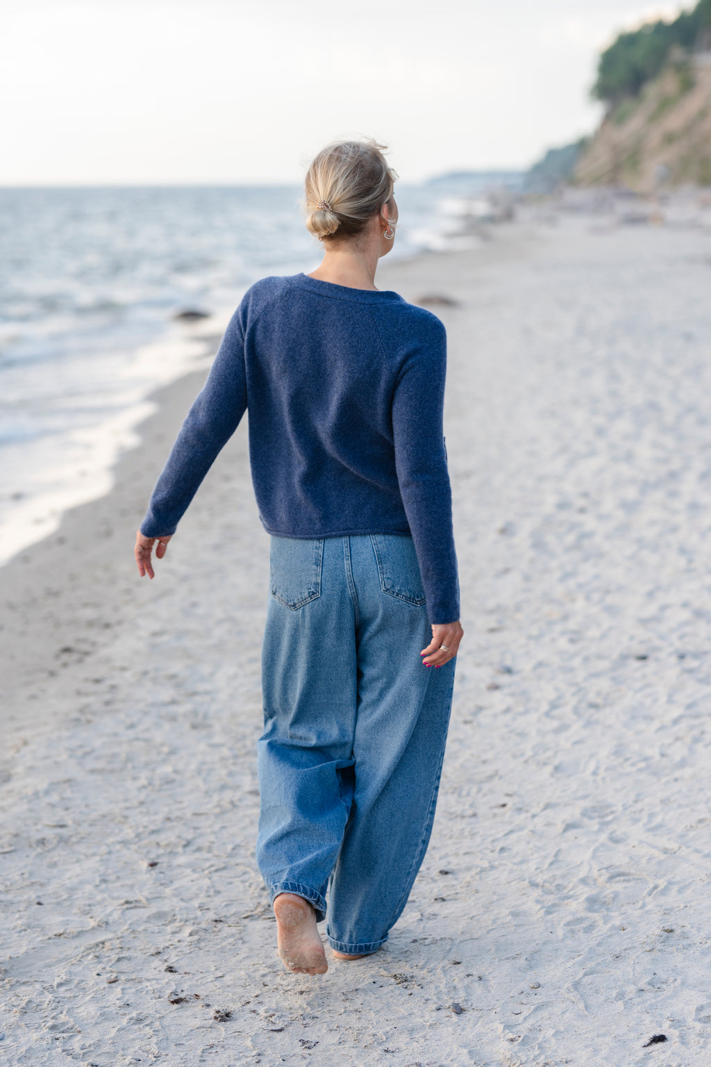 100% Cashmere Oversized knitted Sweater Cardigan