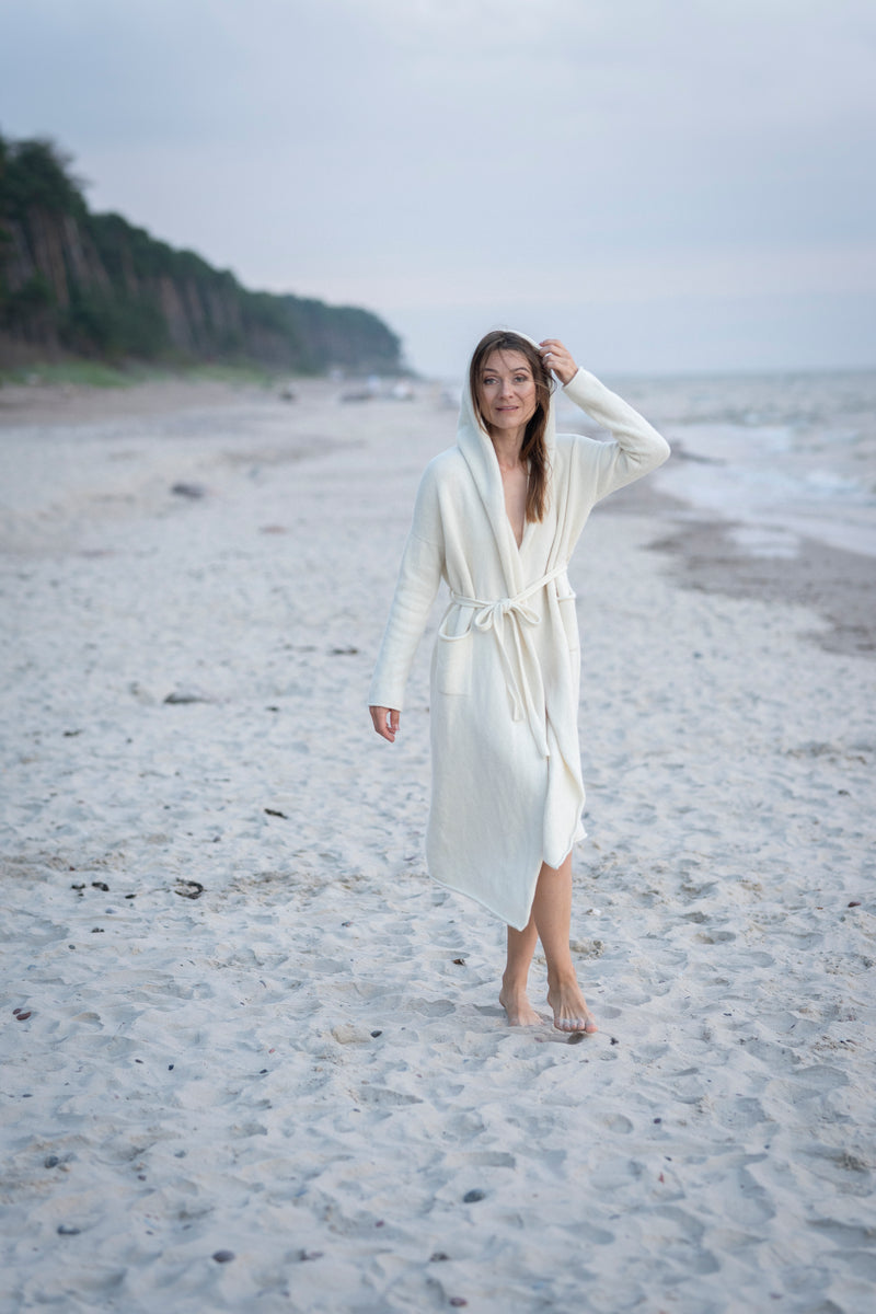 Hooded Long Cardigan with Pockets