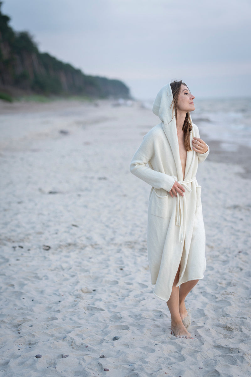 Hooded Long Cardigan with Pockets