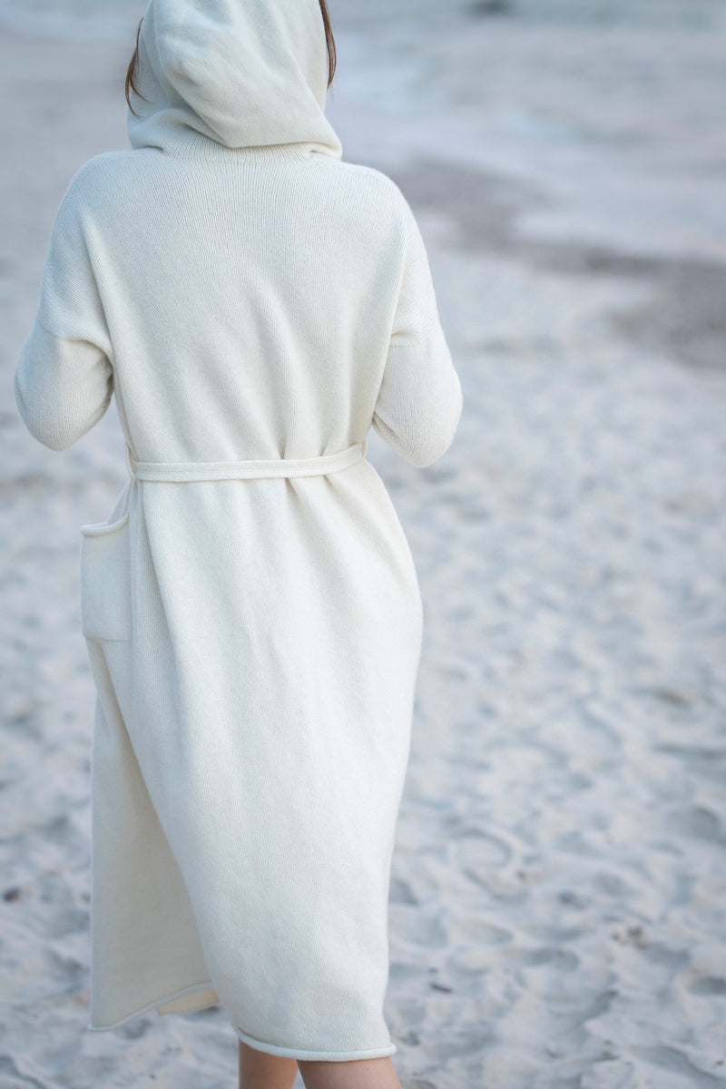 Hooded Long Cardigan with Pockets