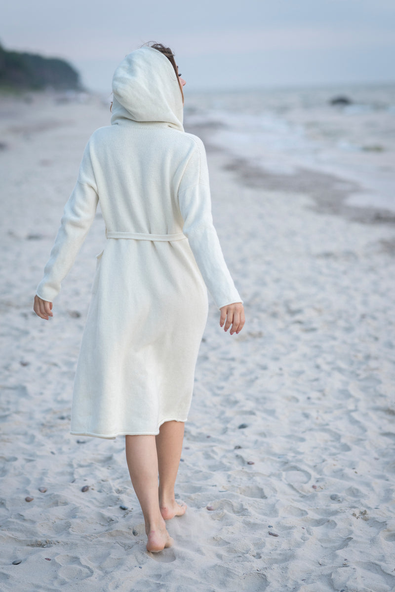 Hooded Long Cardigan with Pockets