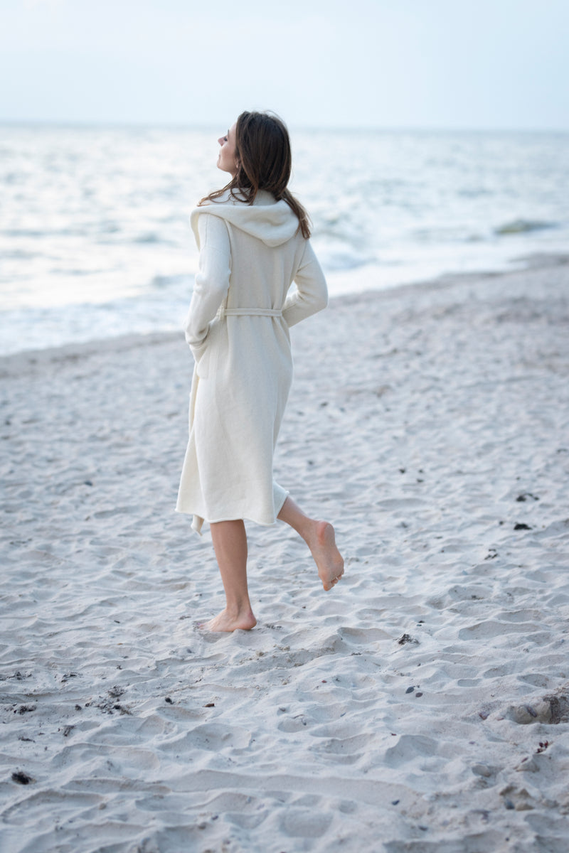 Hooded Long Cardigan with Pockets