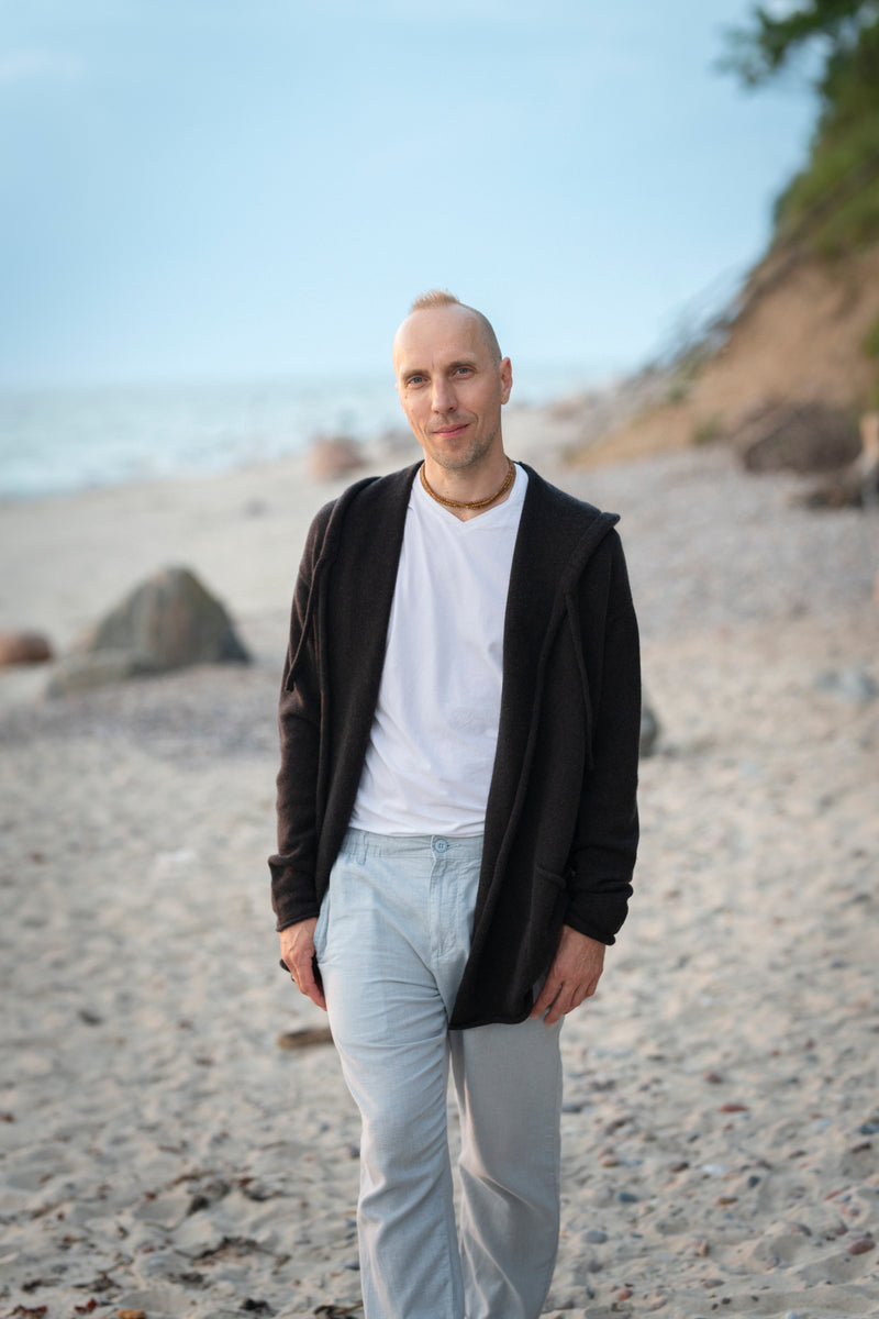 Long Hooded Cardigan for Men