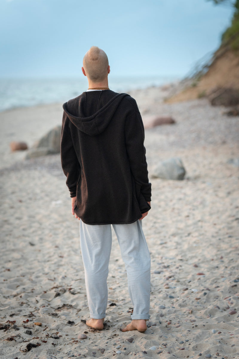 Long Hooded Cardigan for Men