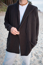Long Hooded Cardigan for Men