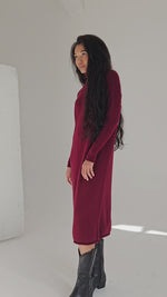 100% Cashmere Long Turtleneck Dress