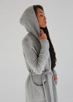 100% Cashmere Hooded Robe/Cardigan