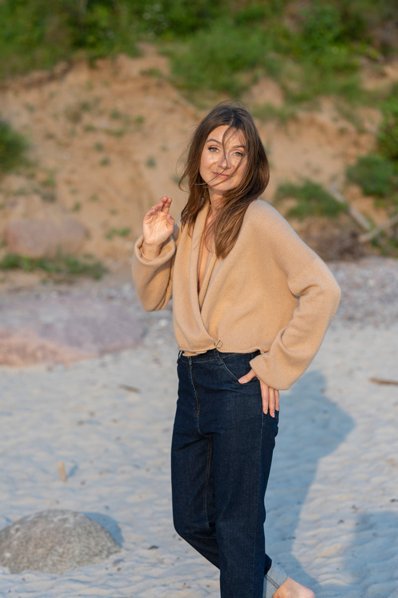 100% Cashmere Wrap Cardigan