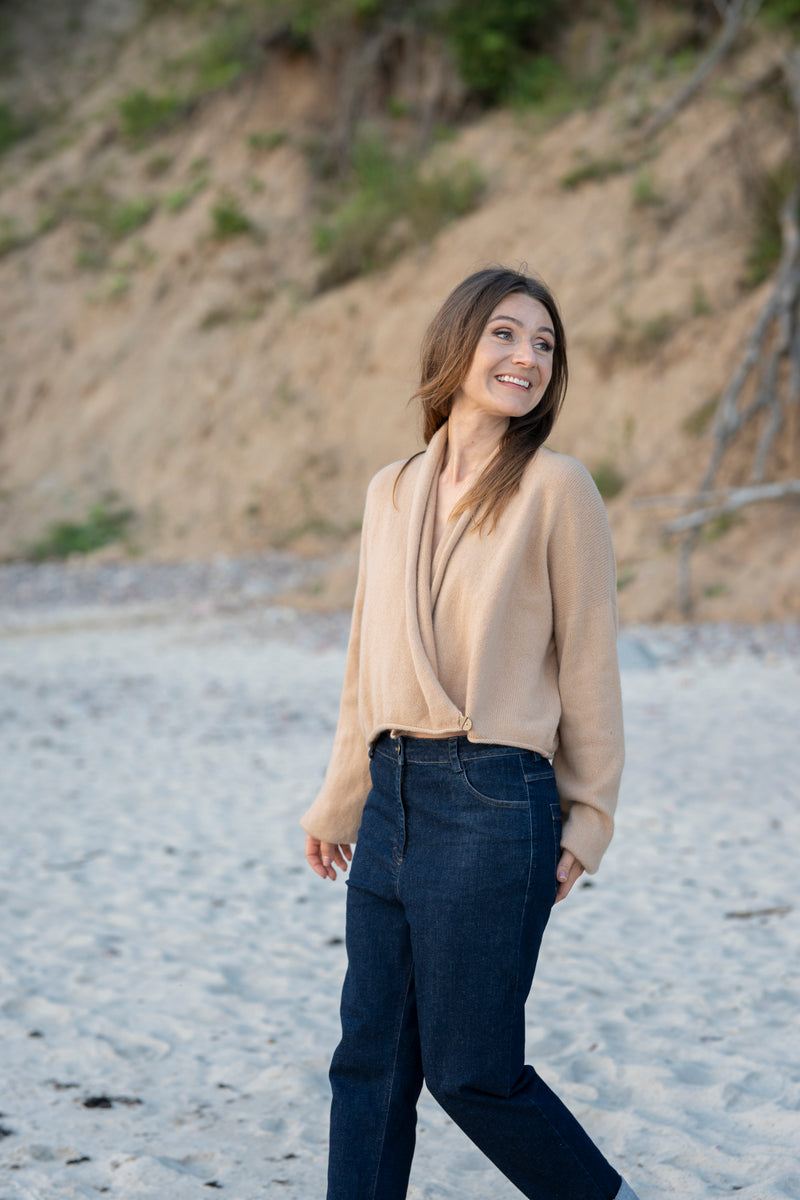 100% Cashmere Wrap Cardigan