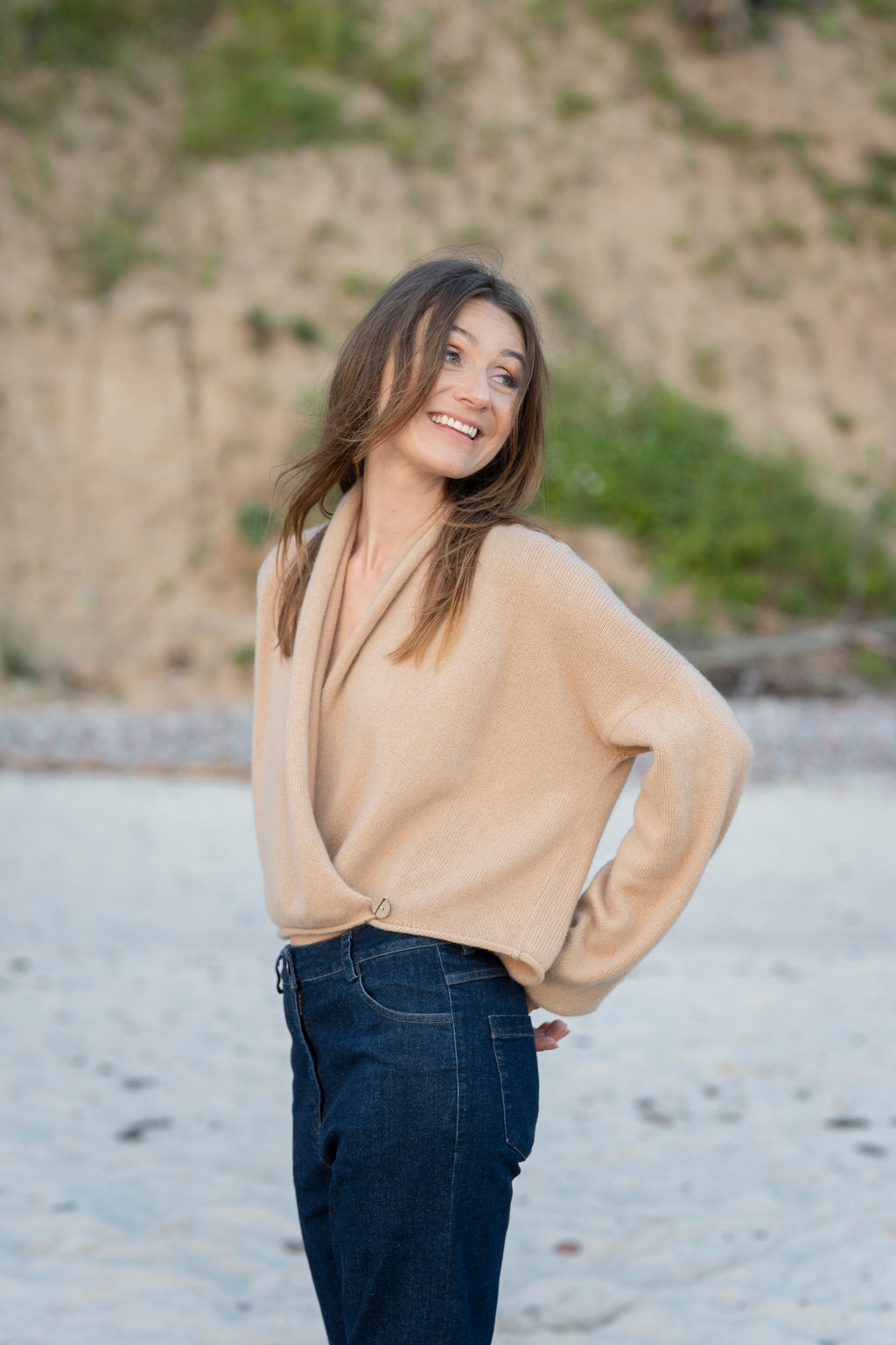 100% Cashmere Wrap Cardigan