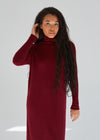 100% Cashmere Long Turtleneck Dress