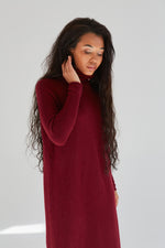 100% Cashmere Long Turtleneck Dress