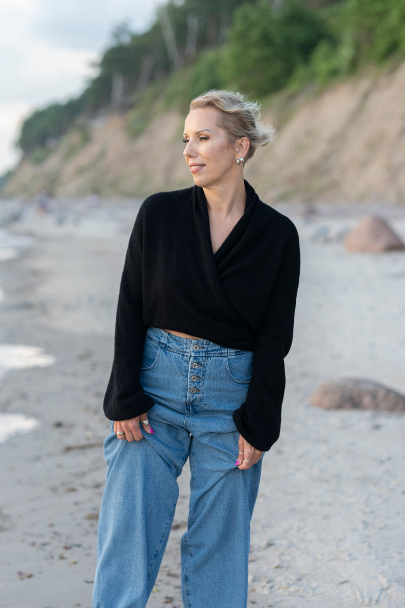 100% Cashmere Wrap Cardigan