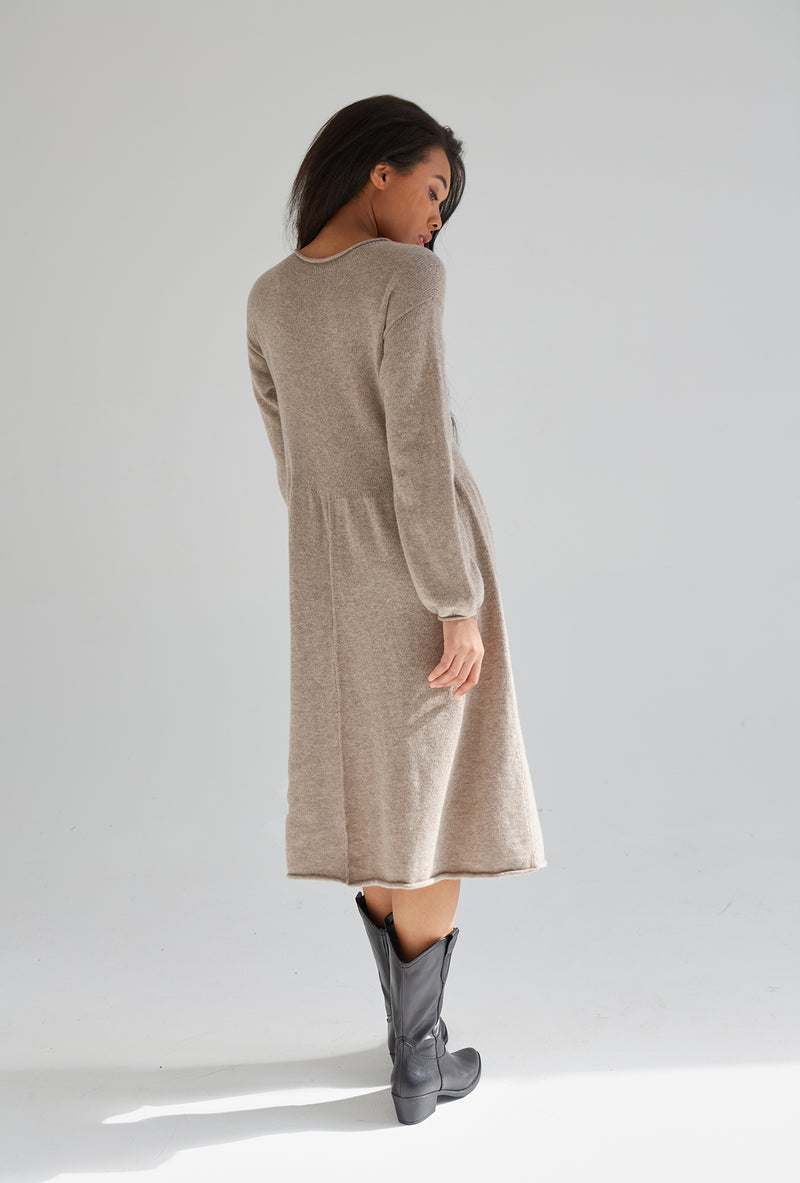 Womens Cashmere and Wool OversizedSweater Dress