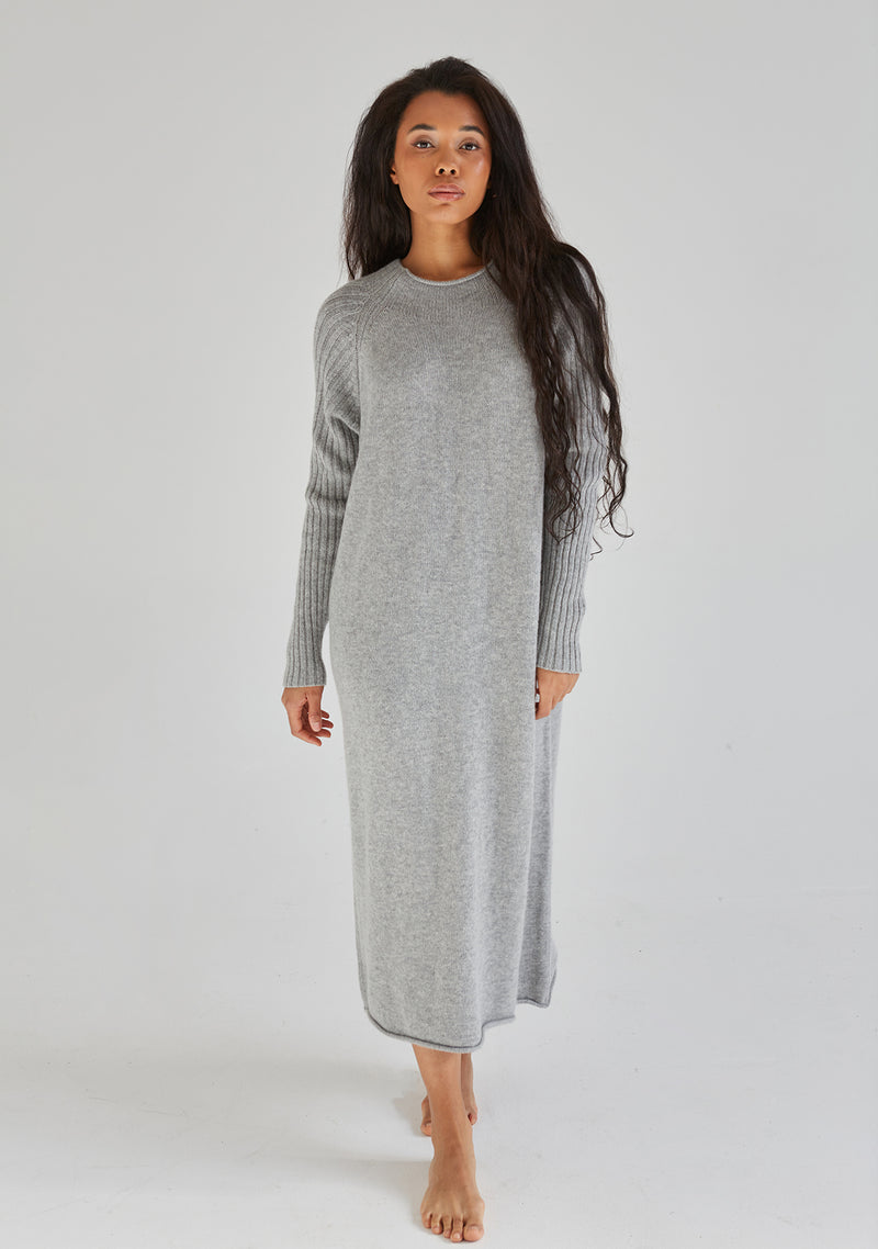 Cashmere and Wool Long Dress for Woman