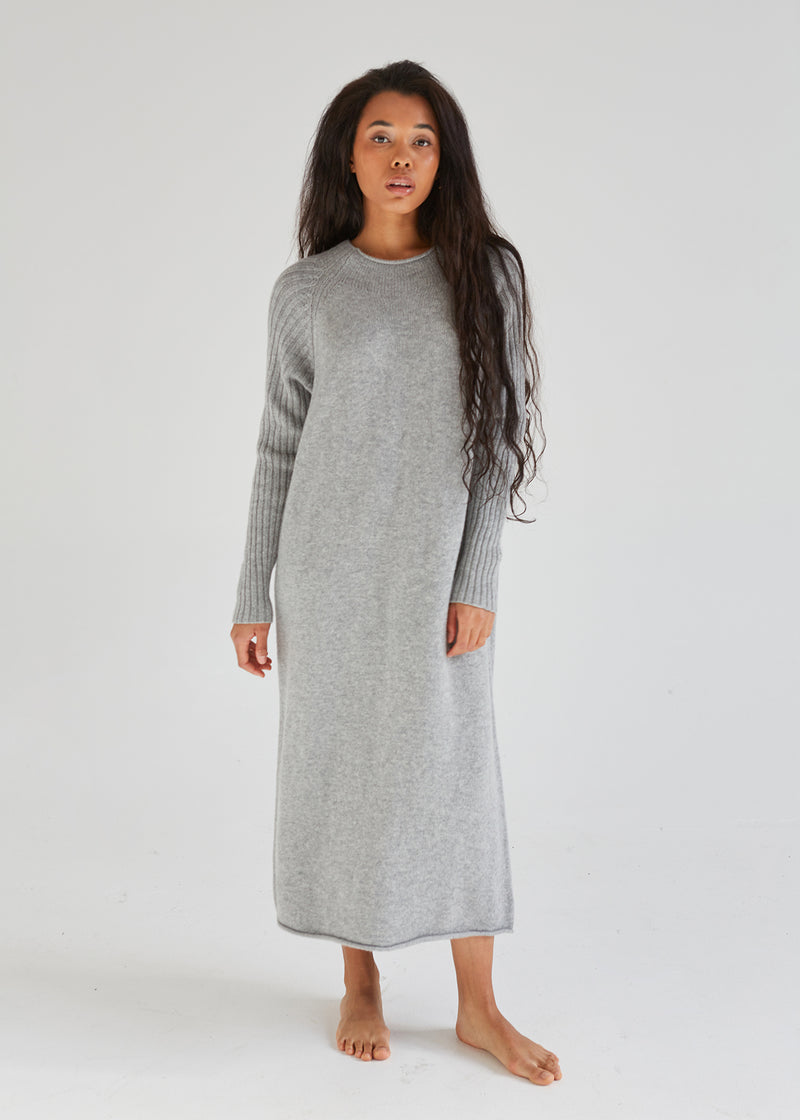 Cashmere and Wool Long Dress for Woman