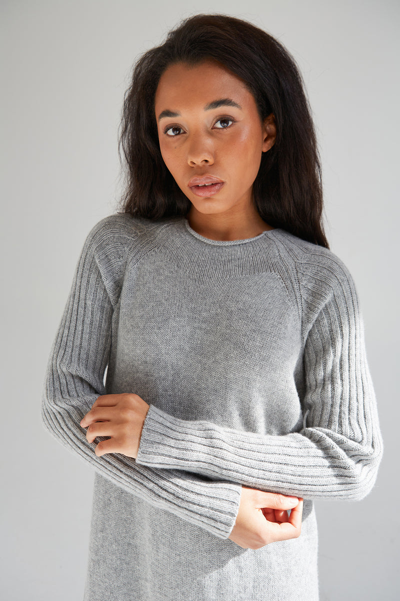 Cashmere and Wool Long Dress for Woman