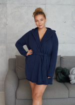 Cashmere and wool short Robe