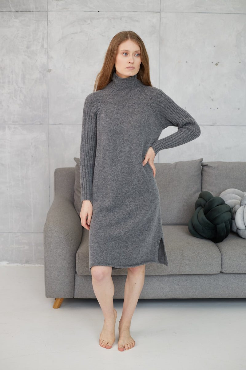 Cashmere and wool Turtleneck Dress for Woman