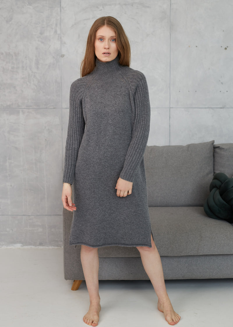 Cashmere and wool Turtleneck Dress for Woman trikicashmere Cashmere and wool Turtleneck Dress for Woman trikicashmere