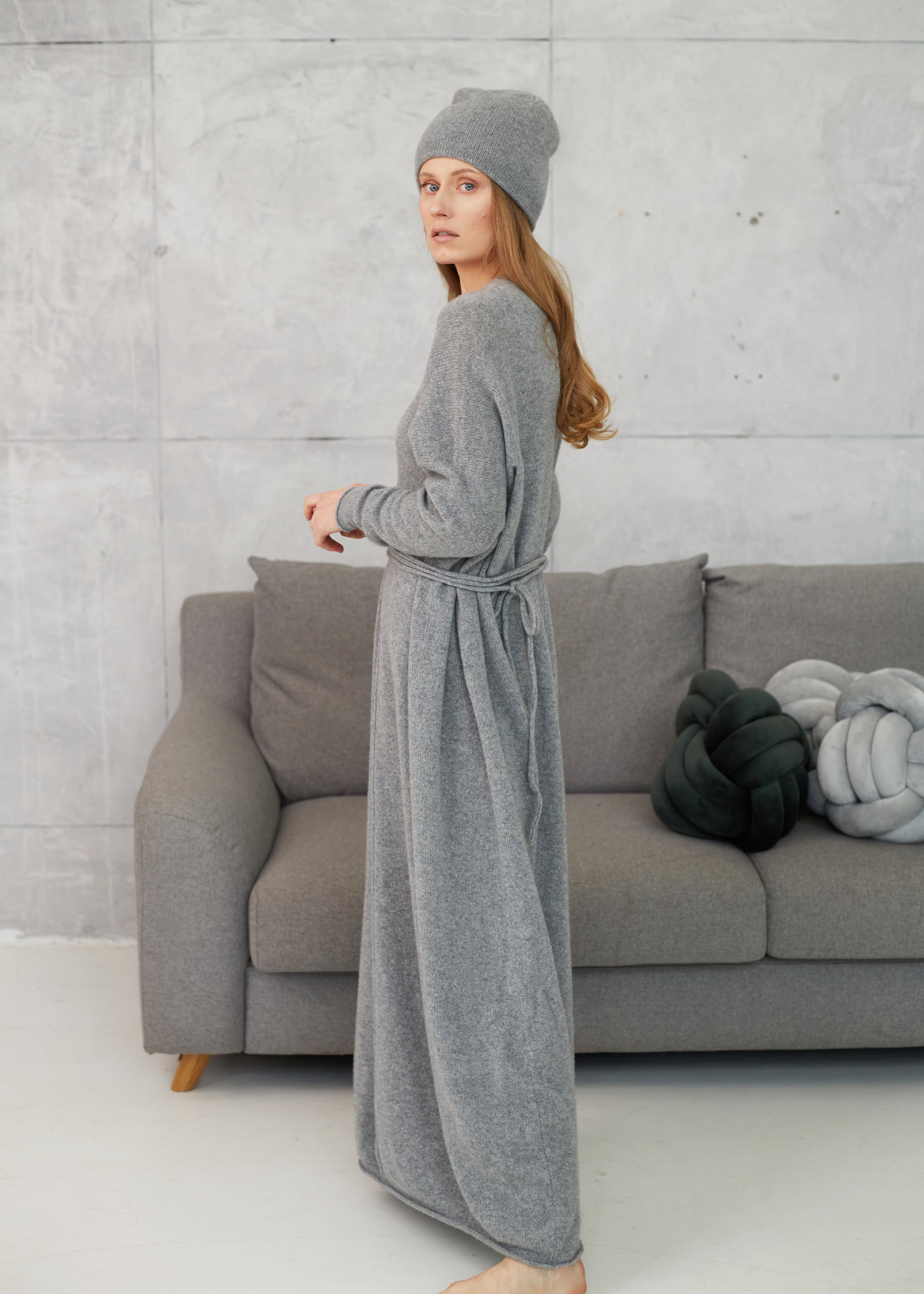 100% Cashmere Long Dress โ trikicashmere