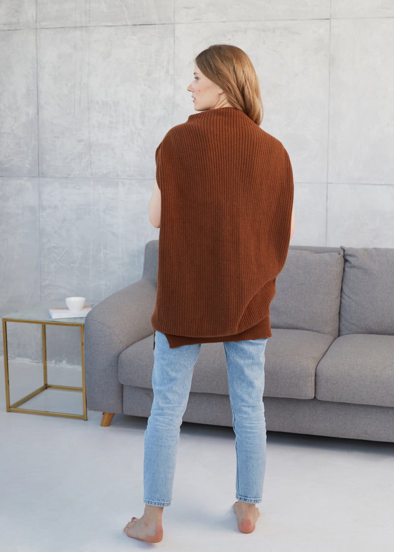 100% Cashmere Oversized Sweater Vest