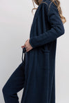 100%  Cashmere Hooded Long Cardigan with Pockets