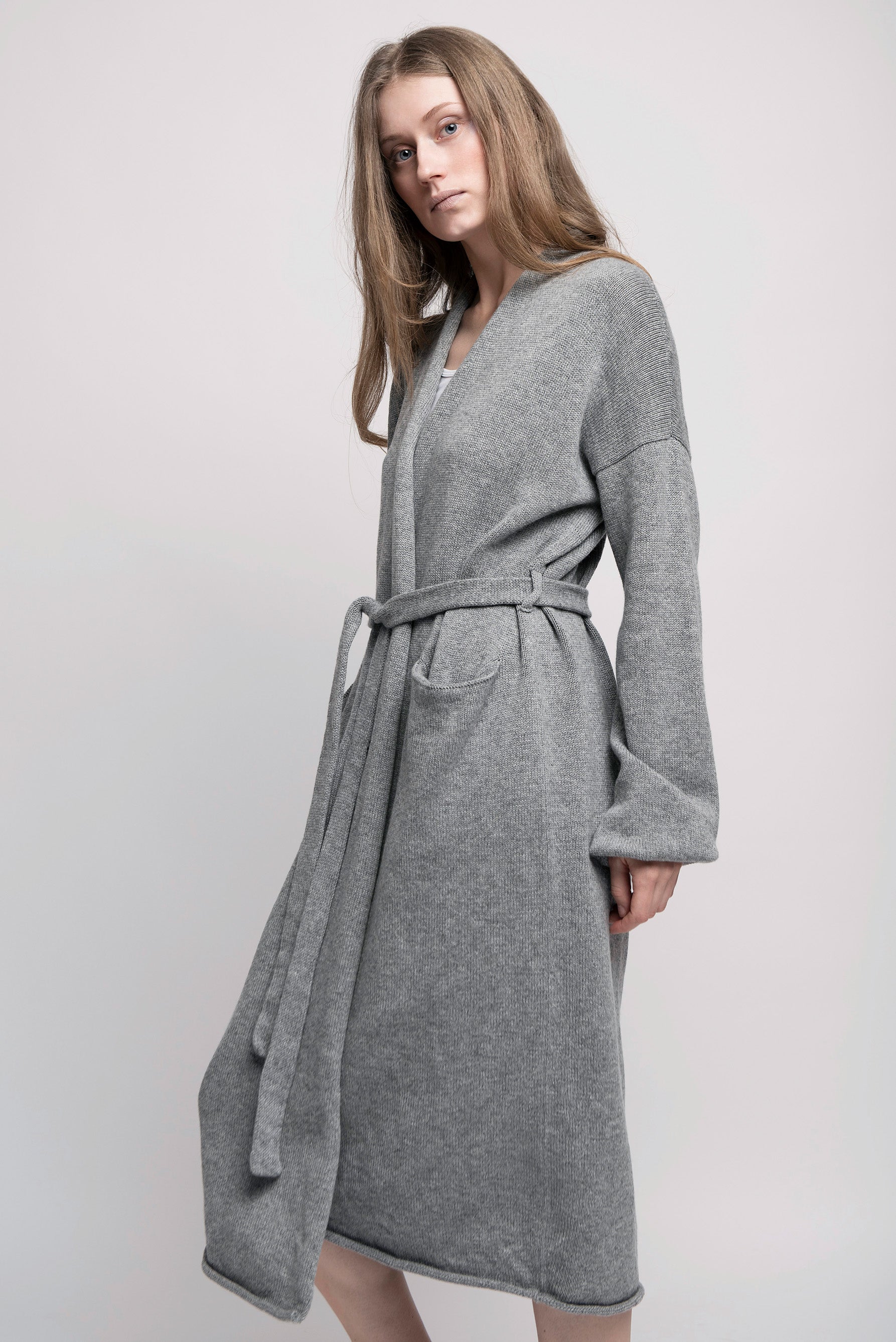 Cashmere Robe Blue 100% Cashmere Robe – trikicashmere