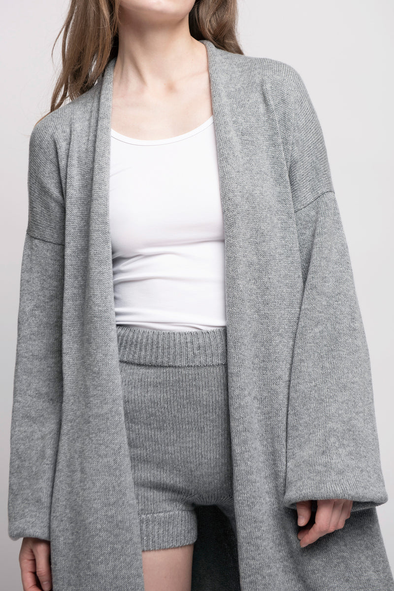 Cardigan Uomo Manrico In Puro Cashmere Grigio Erica: Taglia XL, Relaxed Fit – Nuovo - Foto 2