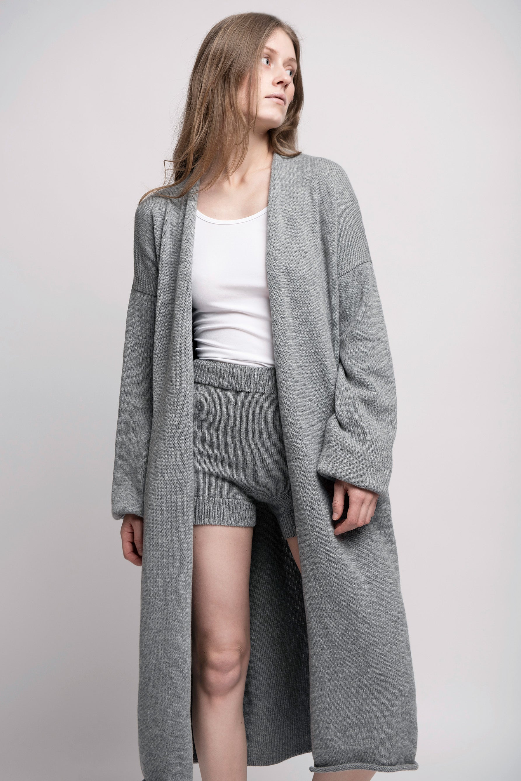 Cashmere Robe Blue 100% Cashmere Robe – trikicashmere