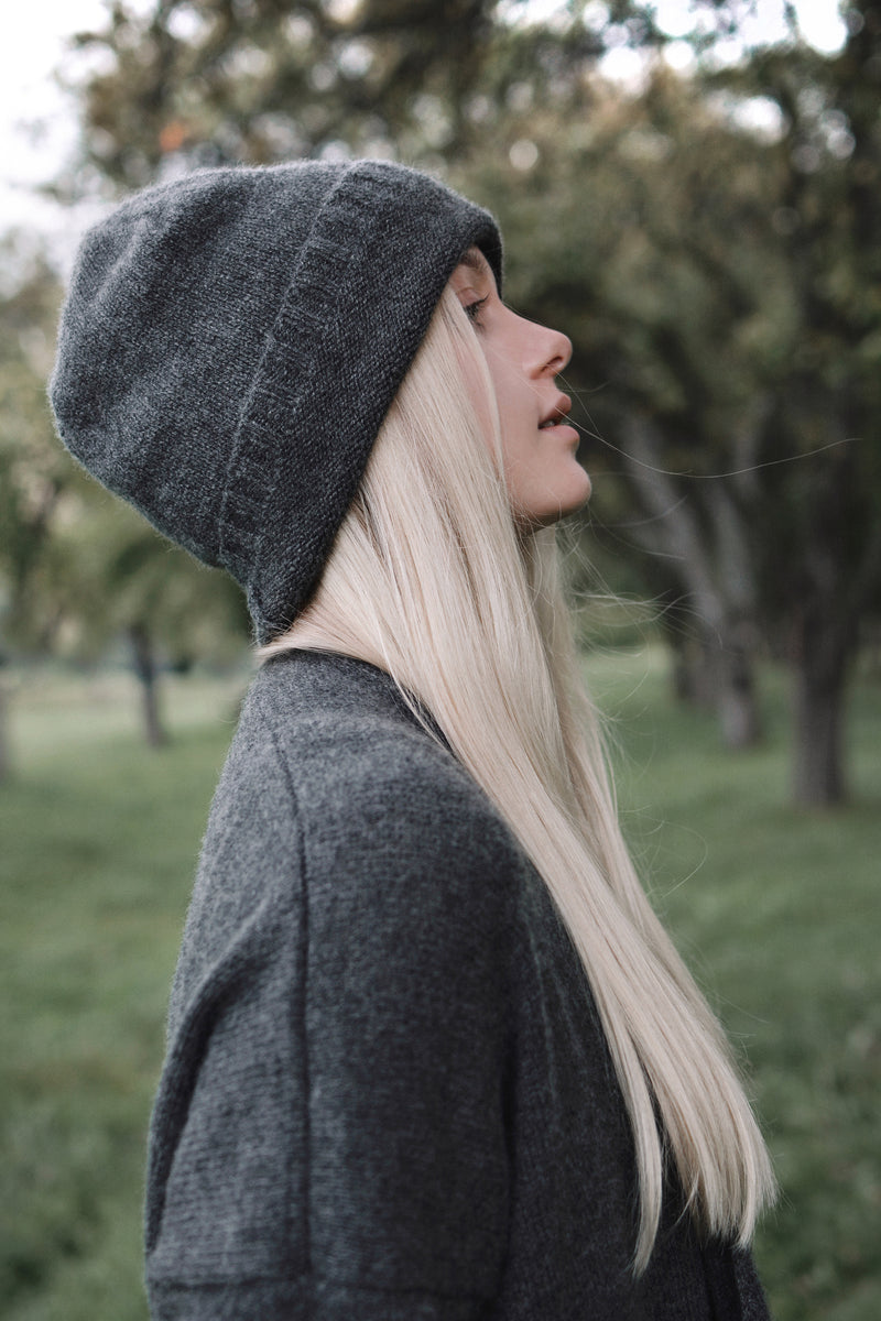 100% Cashmere Slouchy Beanie for Women