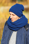 100% Cashmere Slouchy Hat for Men