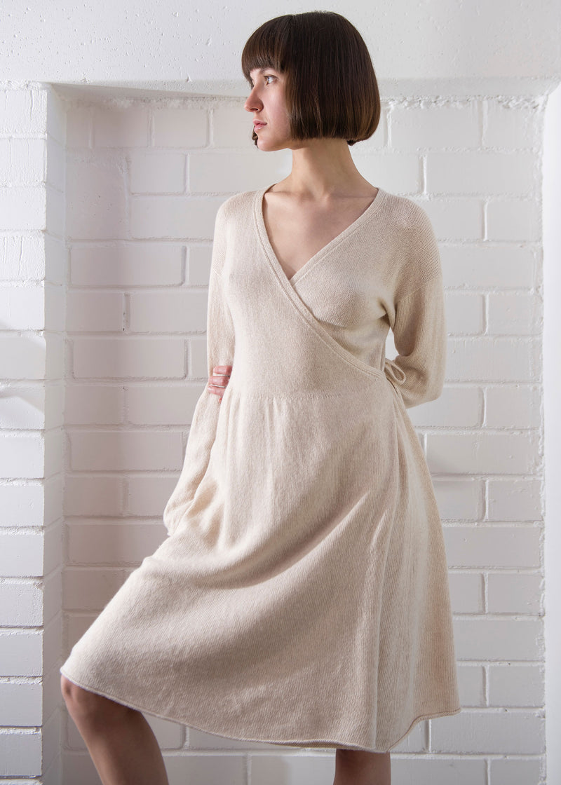 100% Cashmere Wrap Dress trikicashmere 100% Cashmere Wrap Dress trikicashmere